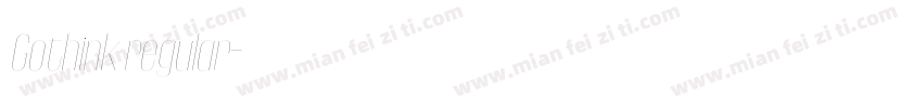 Gothink regular字体转换